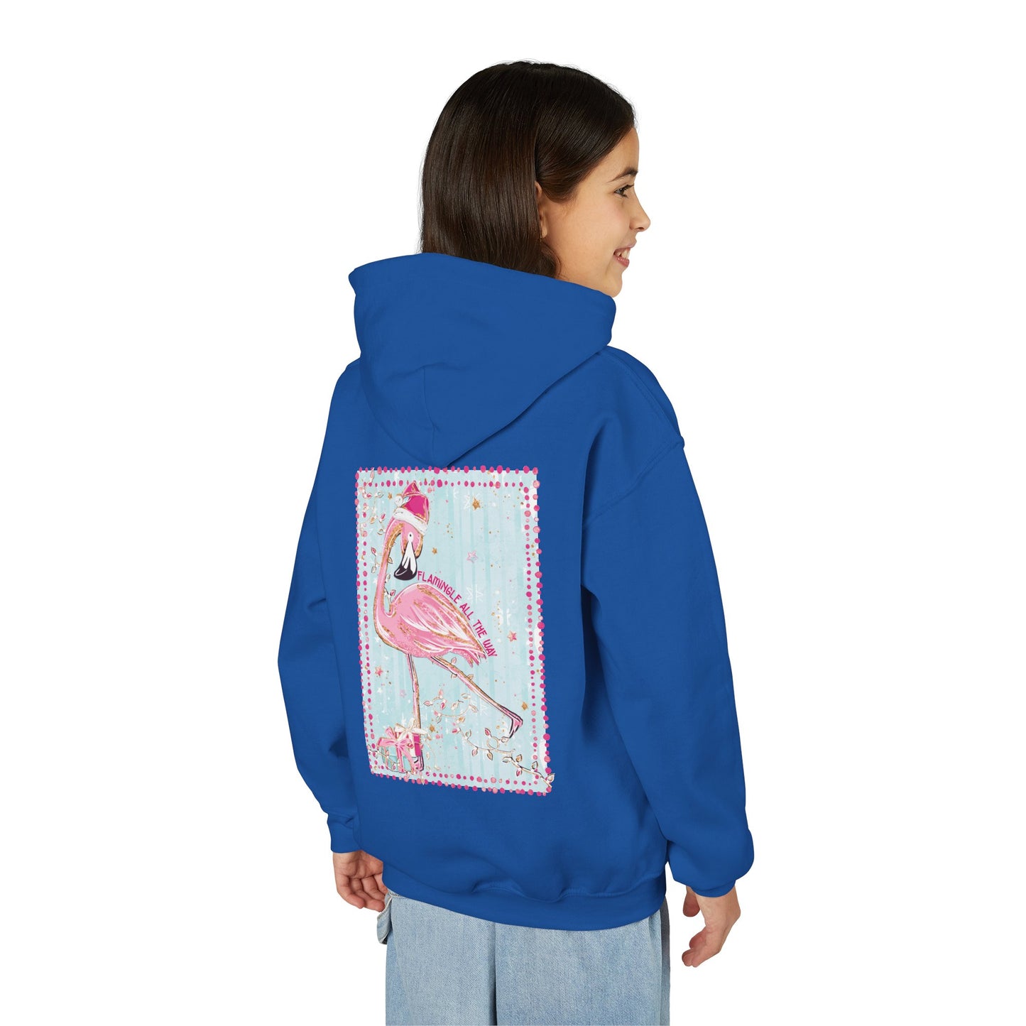 Flamingle All The Way Flamingo Hoodie - Gildan