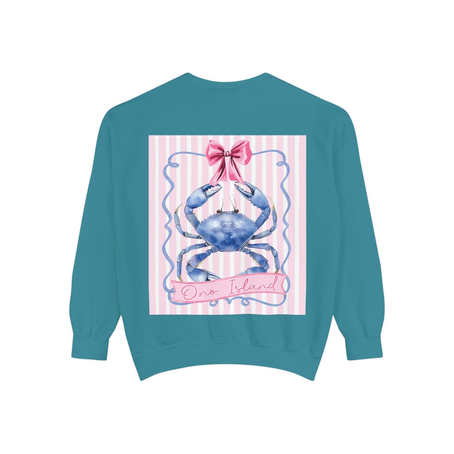 Adult Ono Island Preppy Crab Sweatshirt - Comfort Colors