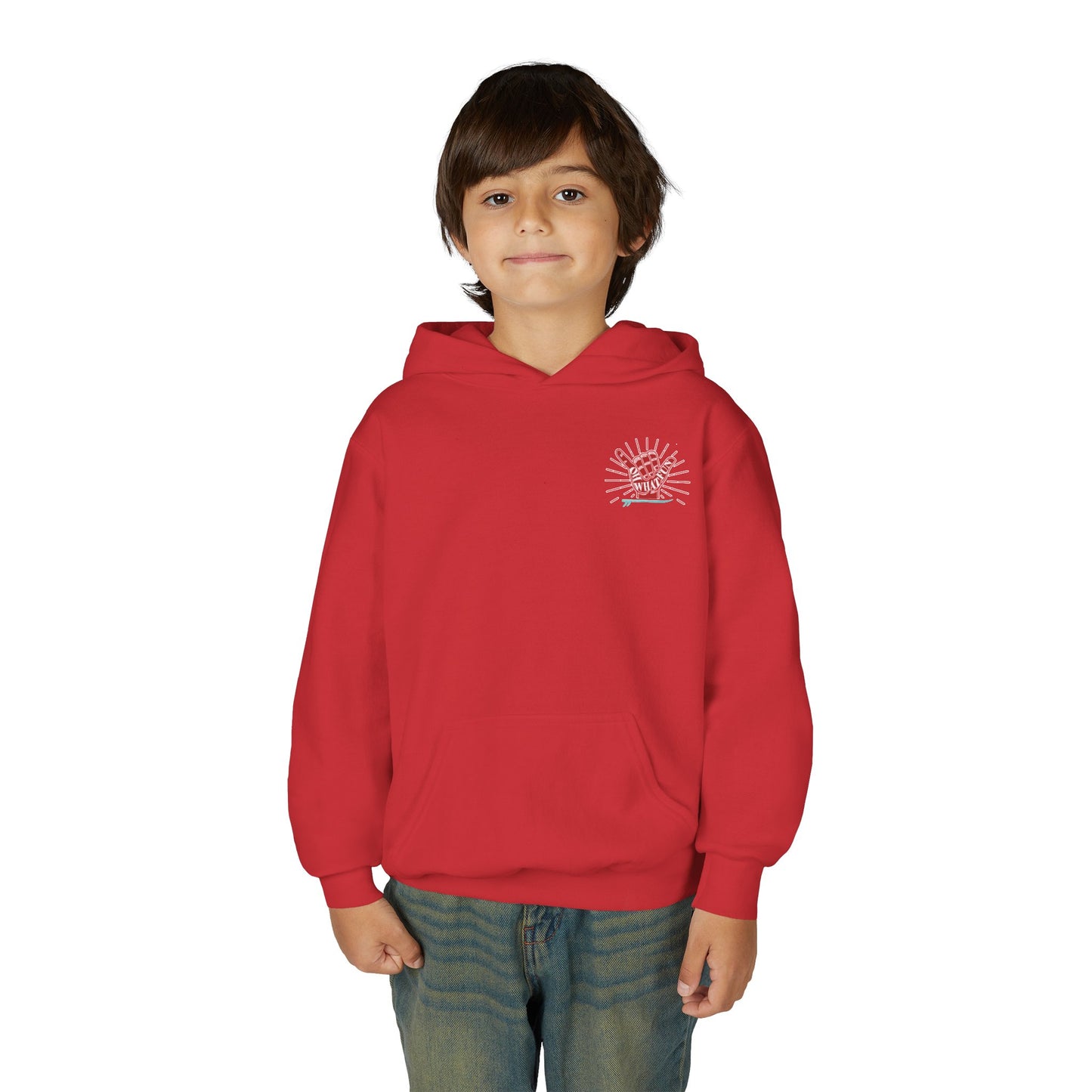 Youth Surfing Christmas Hoodie - Gildan