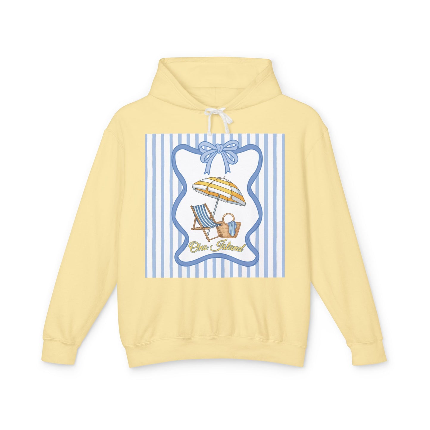 Adult Coquette Beachy Ono Island Unisex Lightweight Hooded Sweatshirt - Comfort Colors