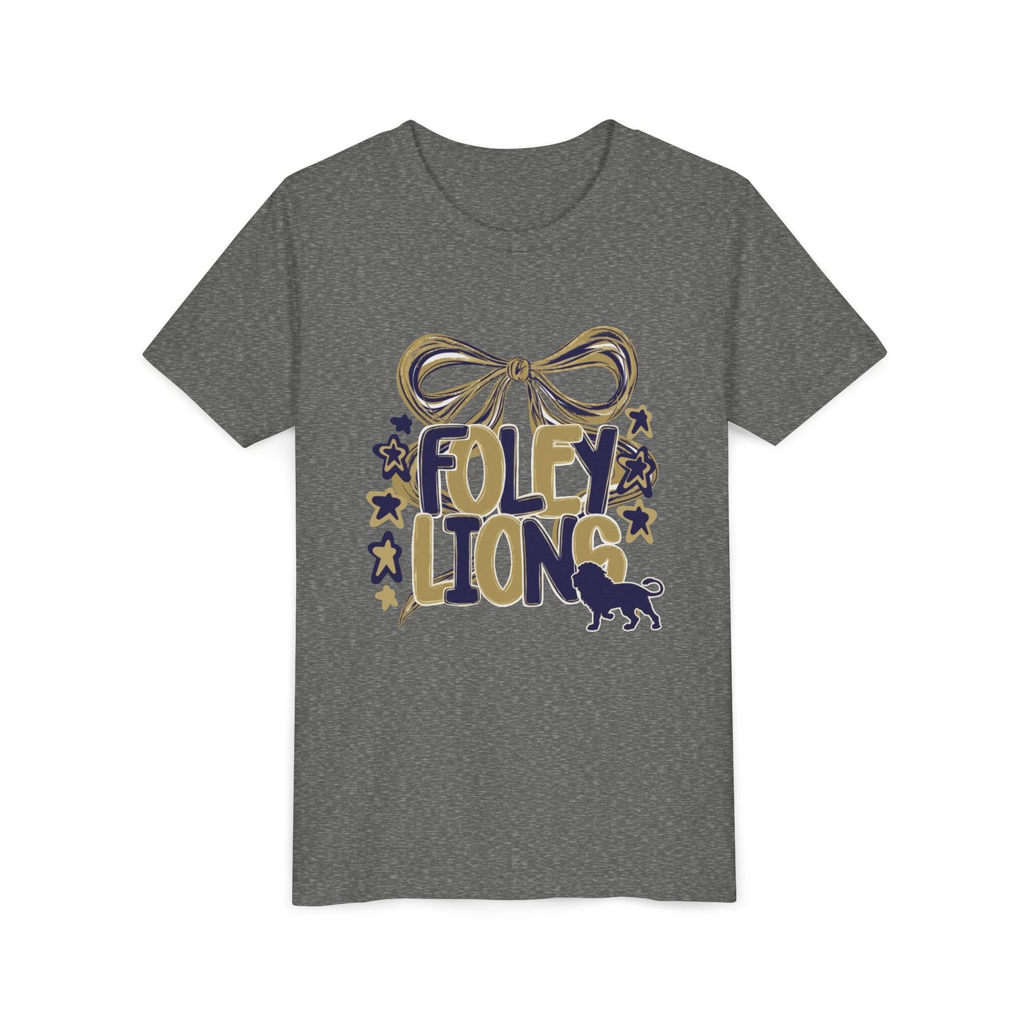 Youth Foley Lions Bow Tee - Bella Canvas