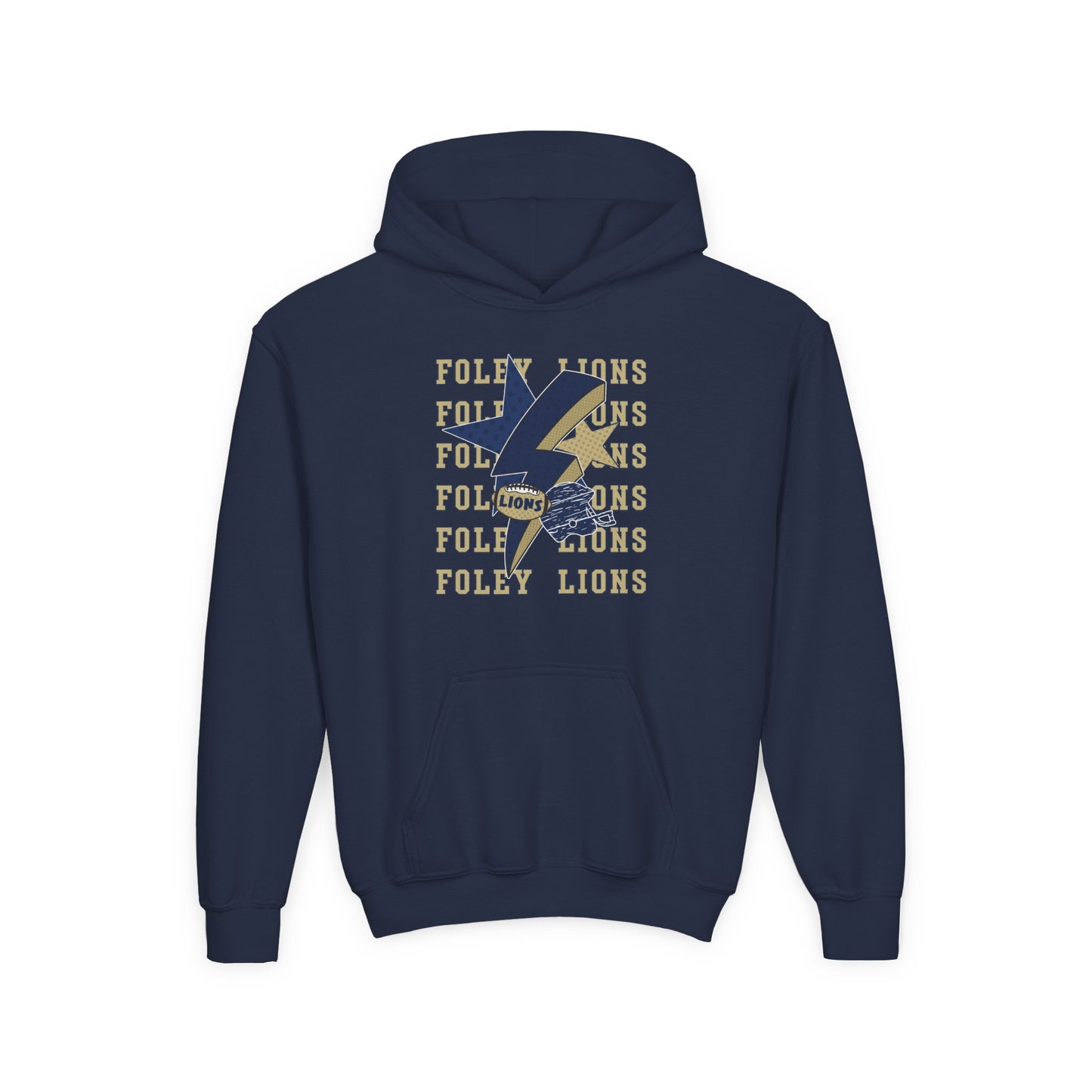 Youth Lions Lightning Football Hoodie
