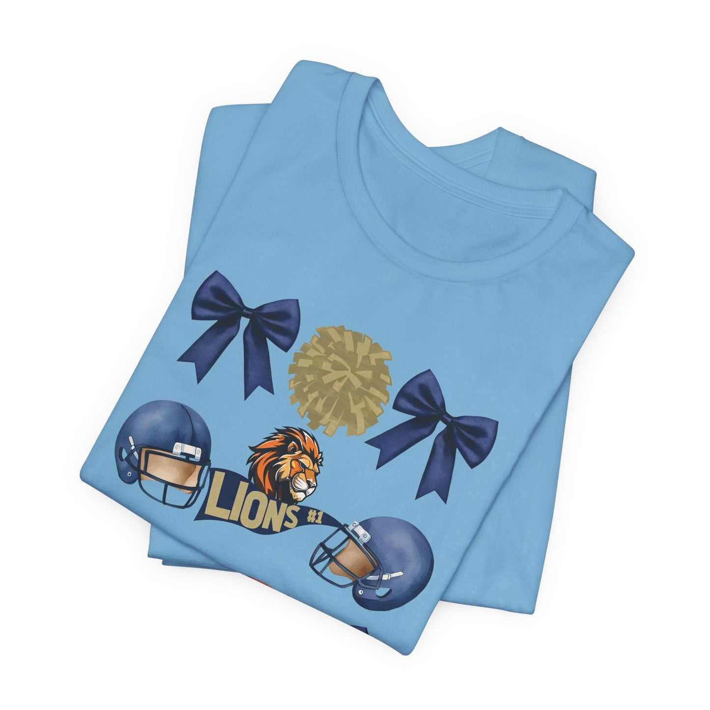 Lions Coquette Football Cheer Tee - Bella Canvas