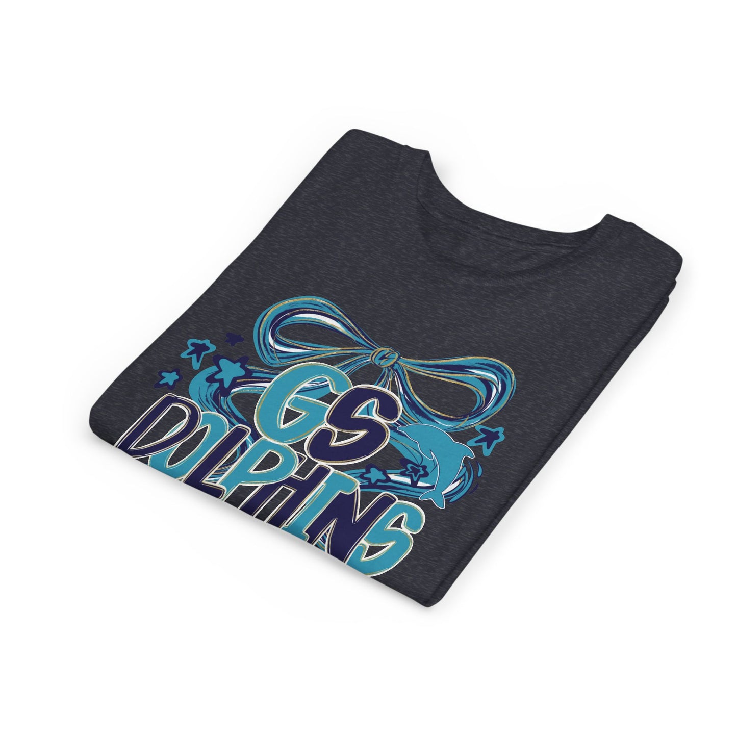 Youth GS Dolphins Bow Tee - Bella Canvas