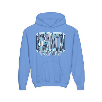 Youth GO Dolphins Hoodie - Gildan