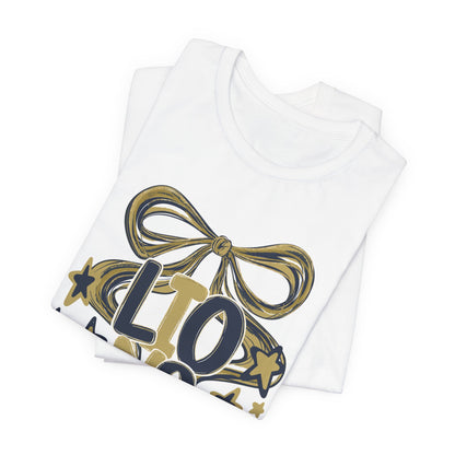 Lions Twirly Ribbon Tee - Bella Canvas