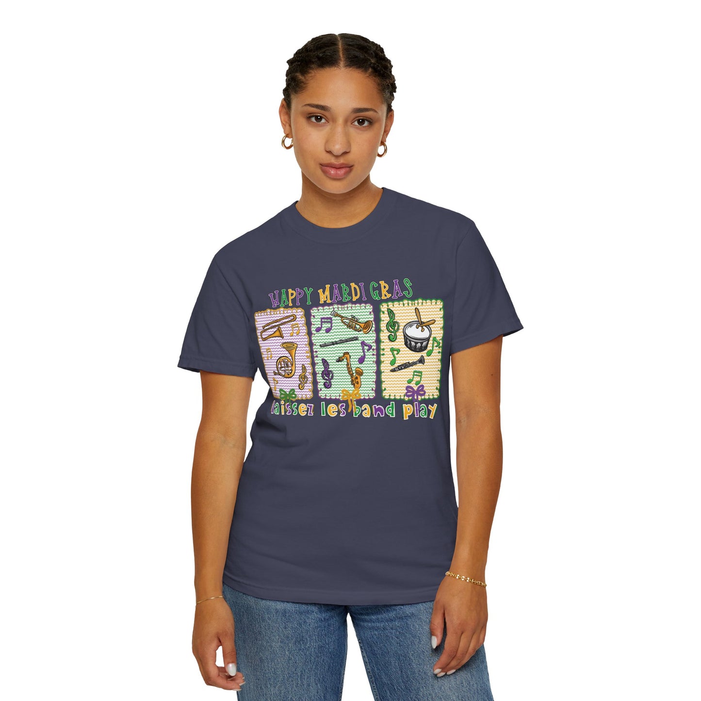 Happy Mardi Gras Jazz T-Shirt — Let the Good Times Roll Shirt