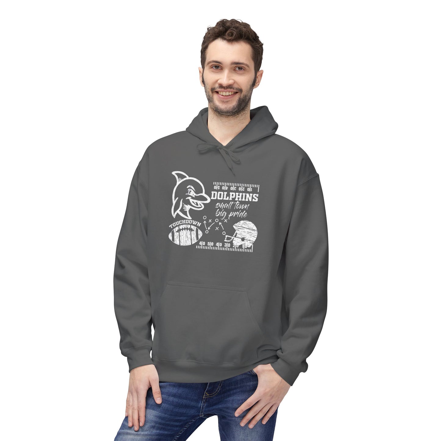 Dolphin Football Hoodie - Gildan