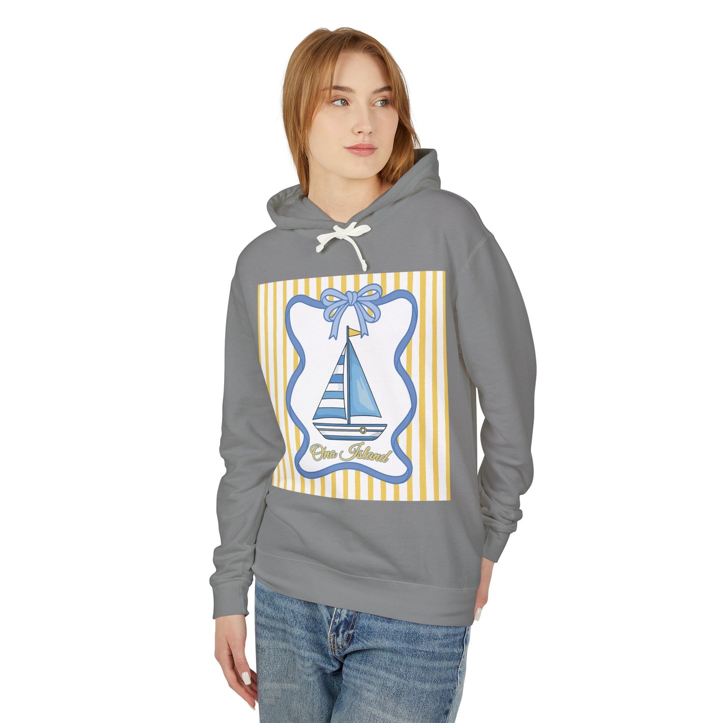 Adult Coquette Sailboat Hooded Sweatshirt - Comfort Colors