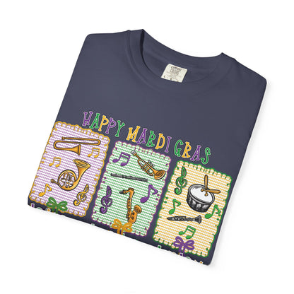 Happy Mardi Gras Jazz T-Shirt — Let the Good Times Roll Shirt