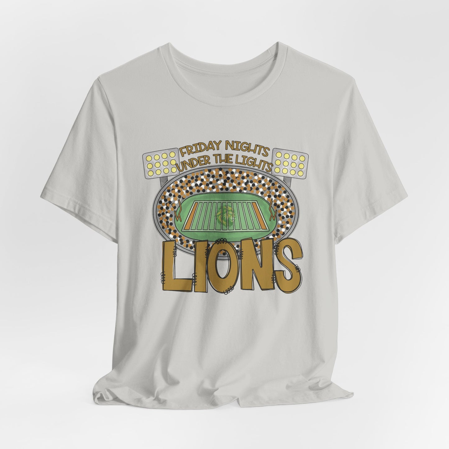 Adult LionsFriday Nights Under the Lights Tee - Bella Canvas