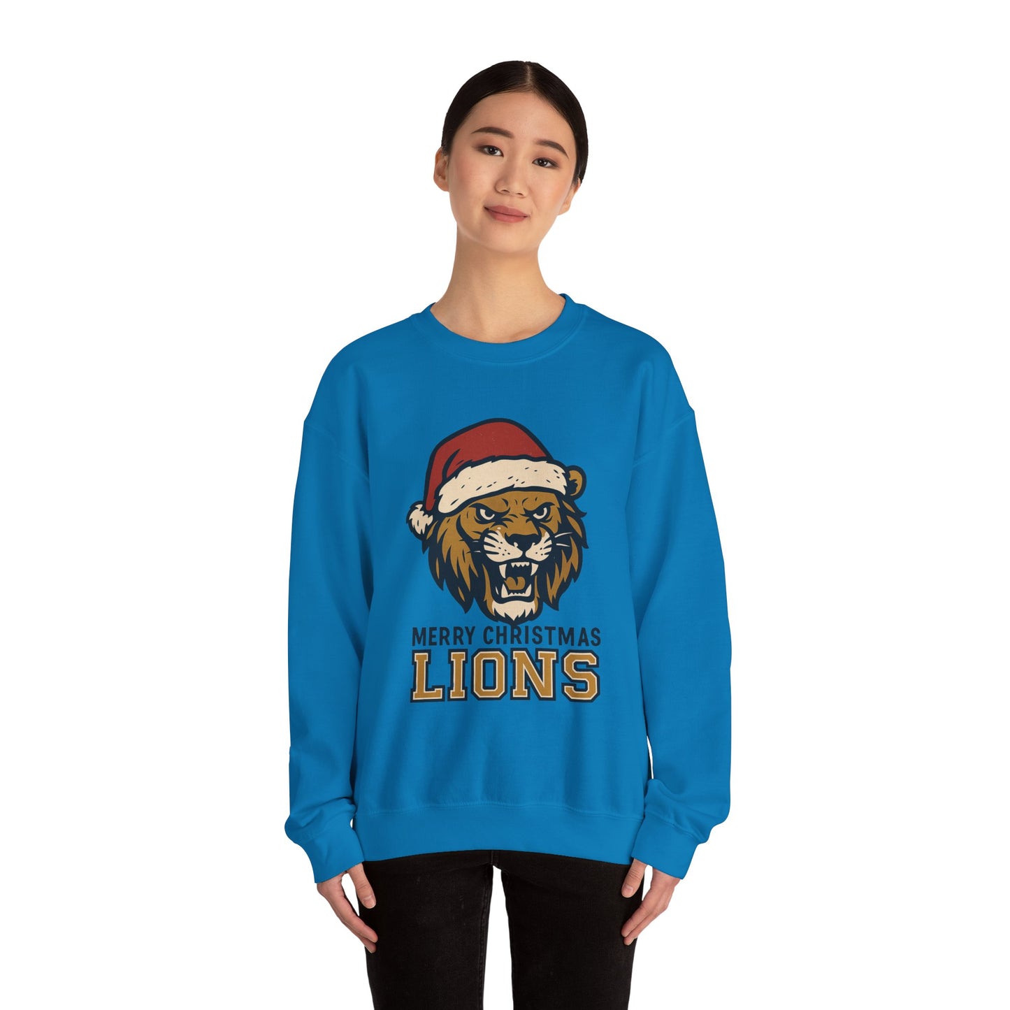 Merry Christmas Lions Sweatshirt — Gildan