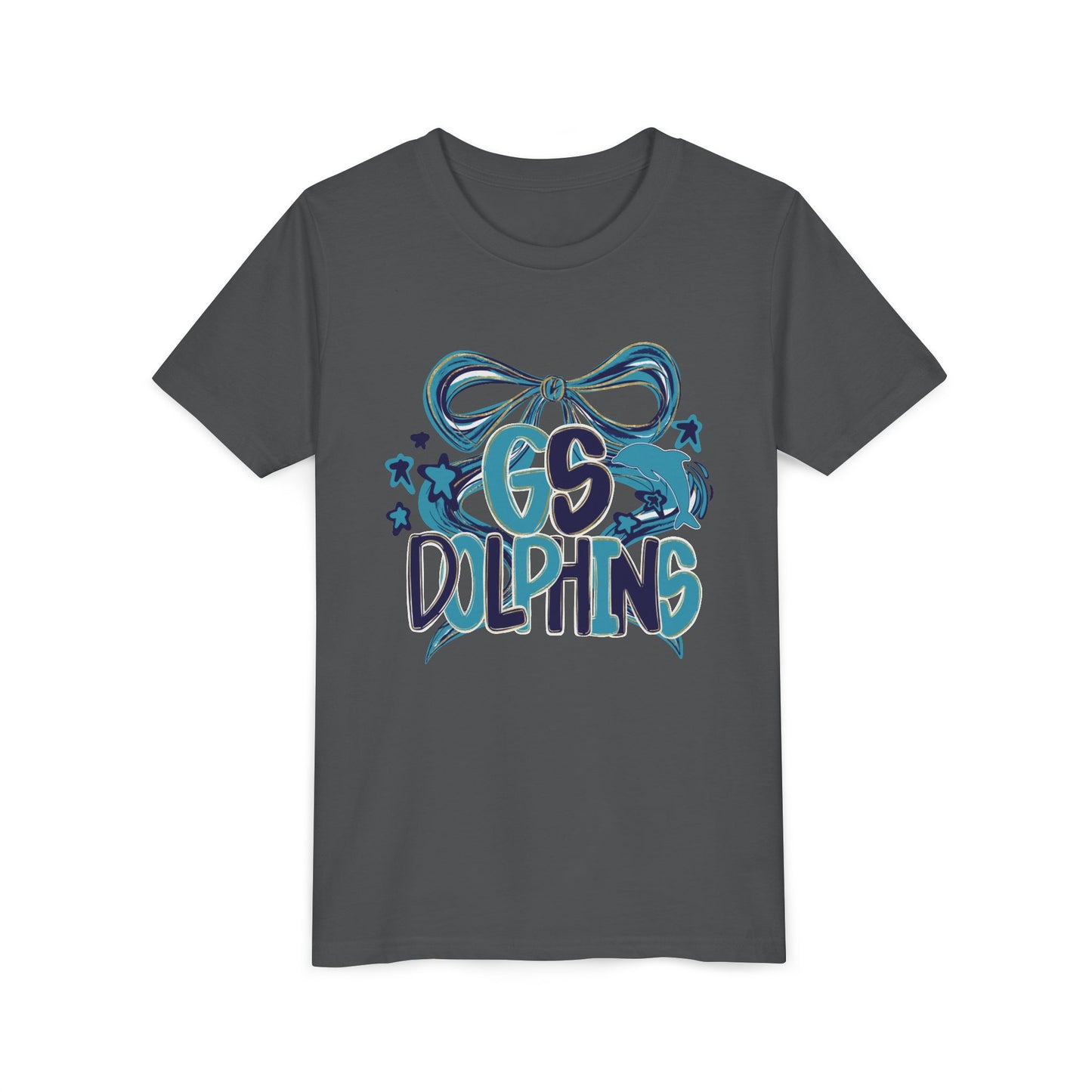 Youth GS Dolphins Bow Tee - Bella Canvas
