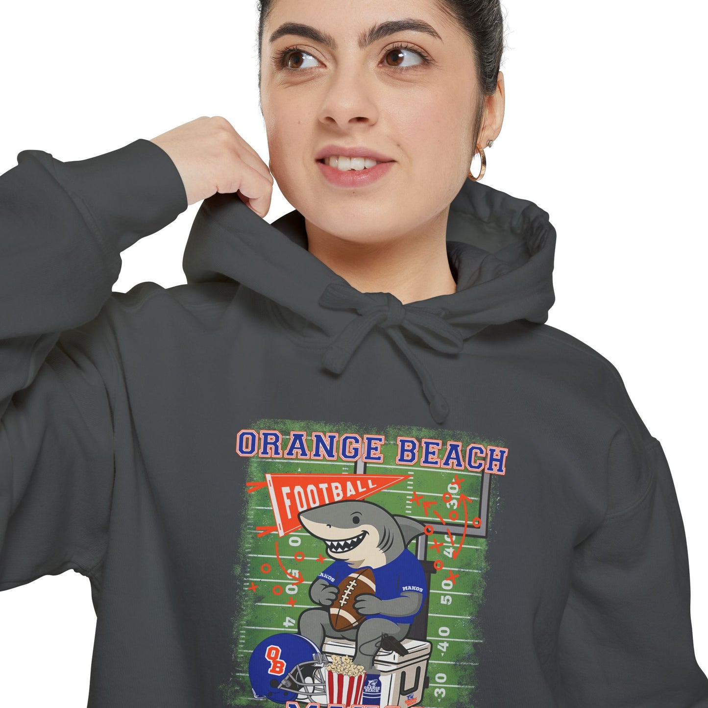 Adult Makos Tailgate Time Hoodie Comfort Colors