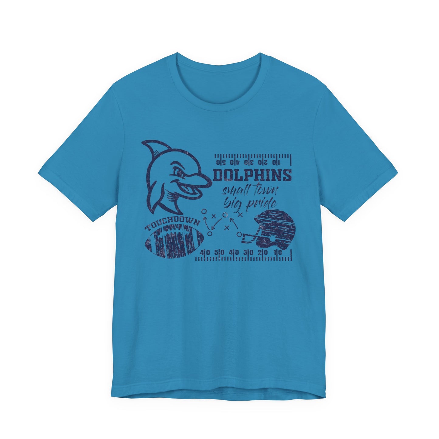 Adult Dolphin Football Tee - Bella Canvas