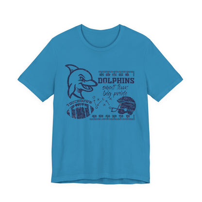 Adult Dolphin Football Tee - Bella Canvas