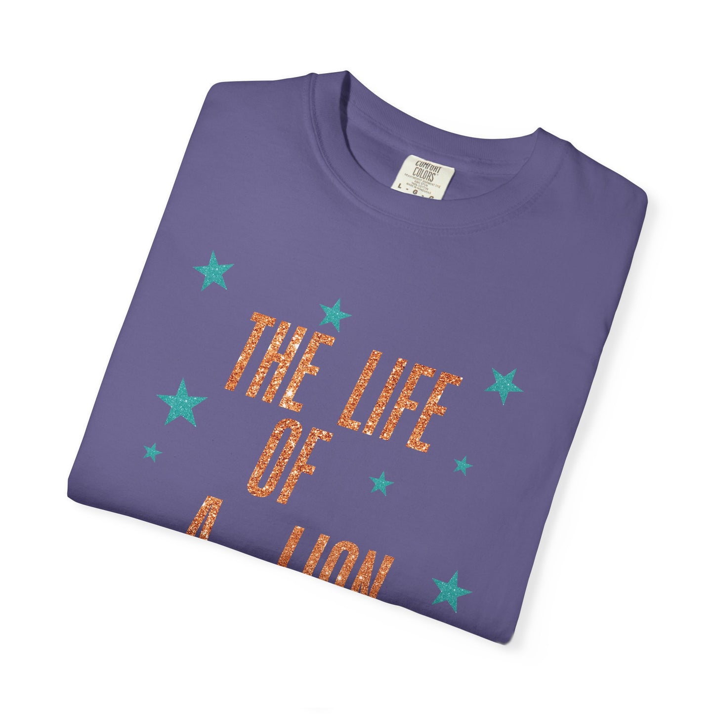 Adult Life of a Lion Faux Glitter - Comfort Colors