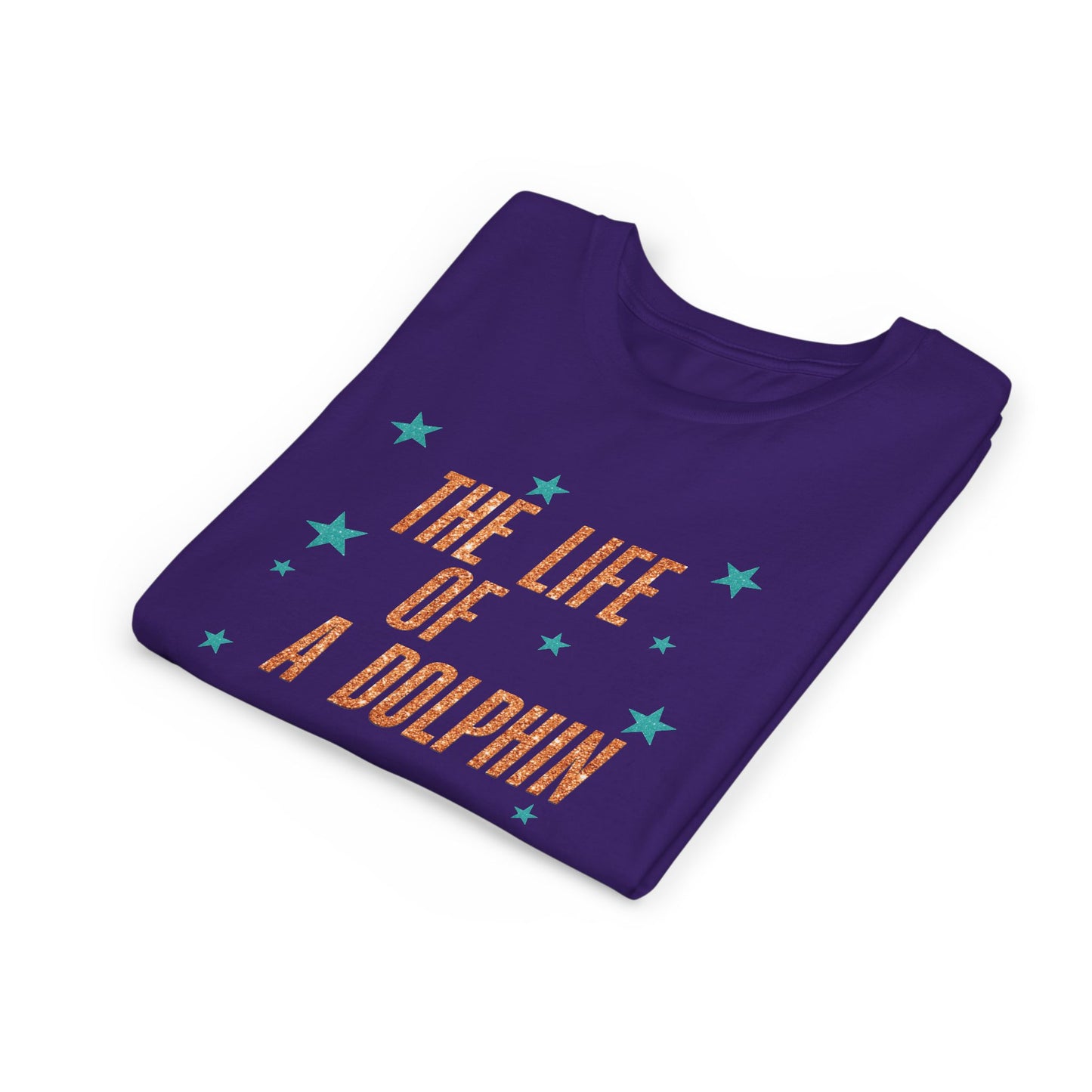 Life of a Dolphin Faux Glitter - Bella Canvas