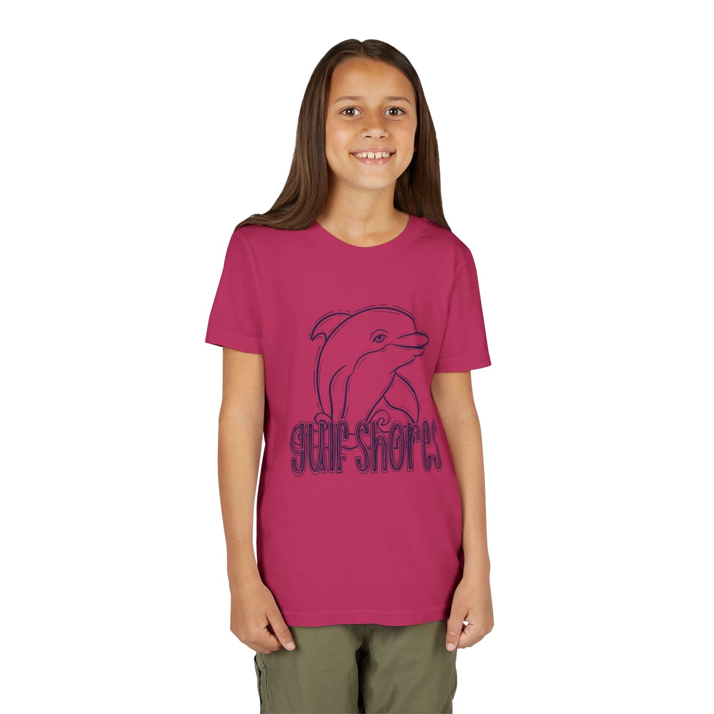 Youth Dolphin Sketch Tee - Bella Canvas