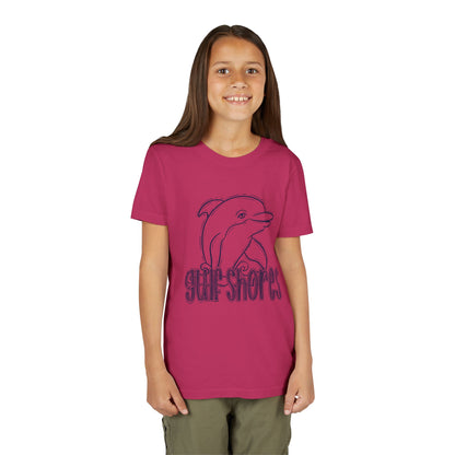 Youth Dolphin Sketch Tee - Bella Canvas