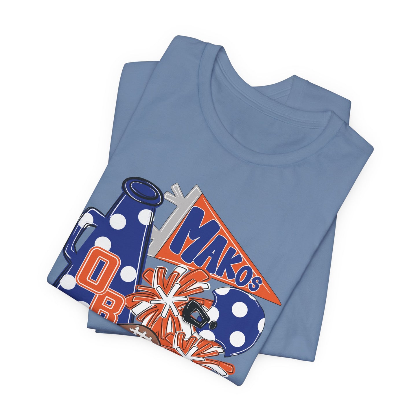 Adult Mega Makos Spirit Football Tee - Bella Canvas