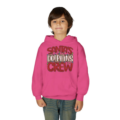 Santa's Dolphins Crew Youth Hoodie