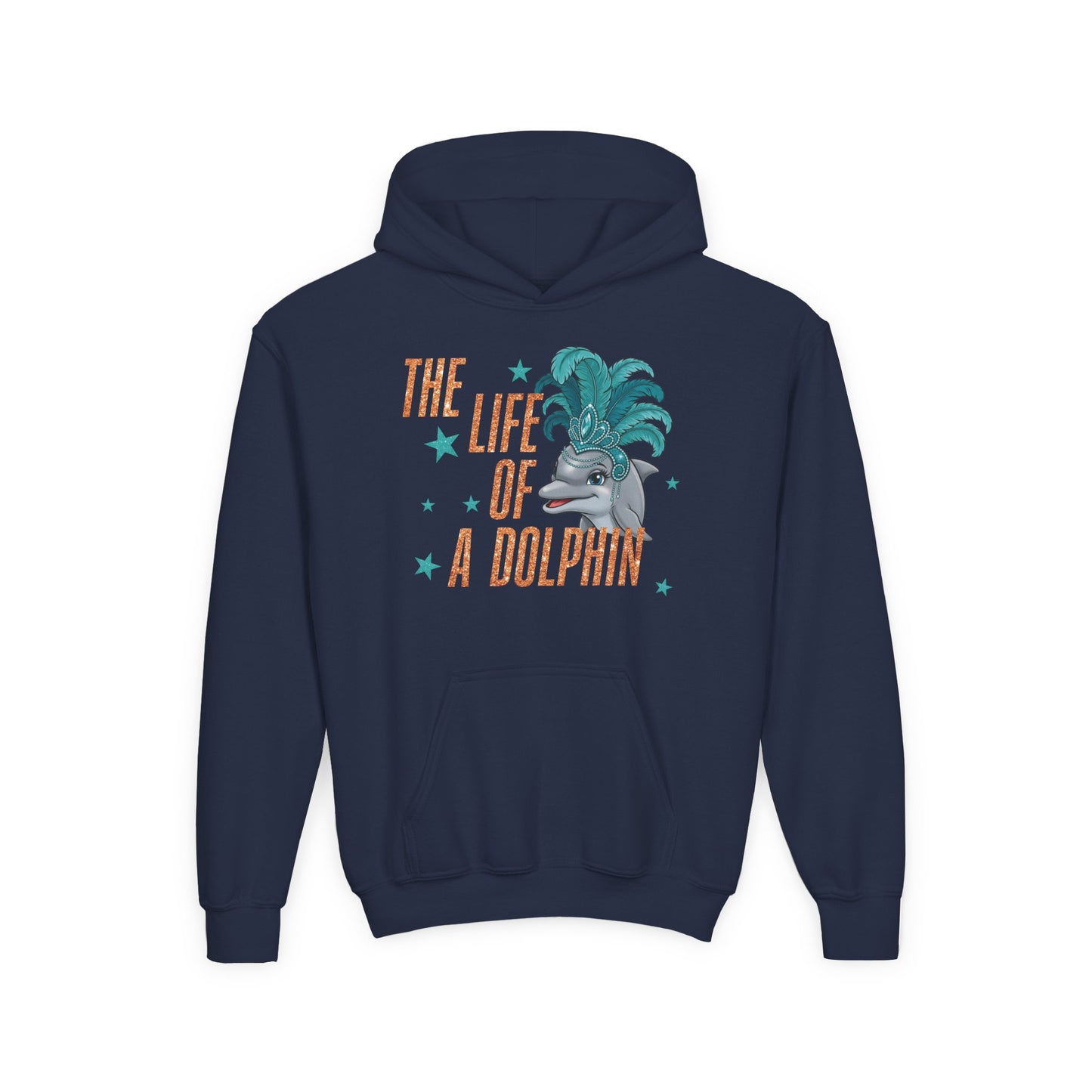 Life of a Dolphin Faux Glitter - Gildan