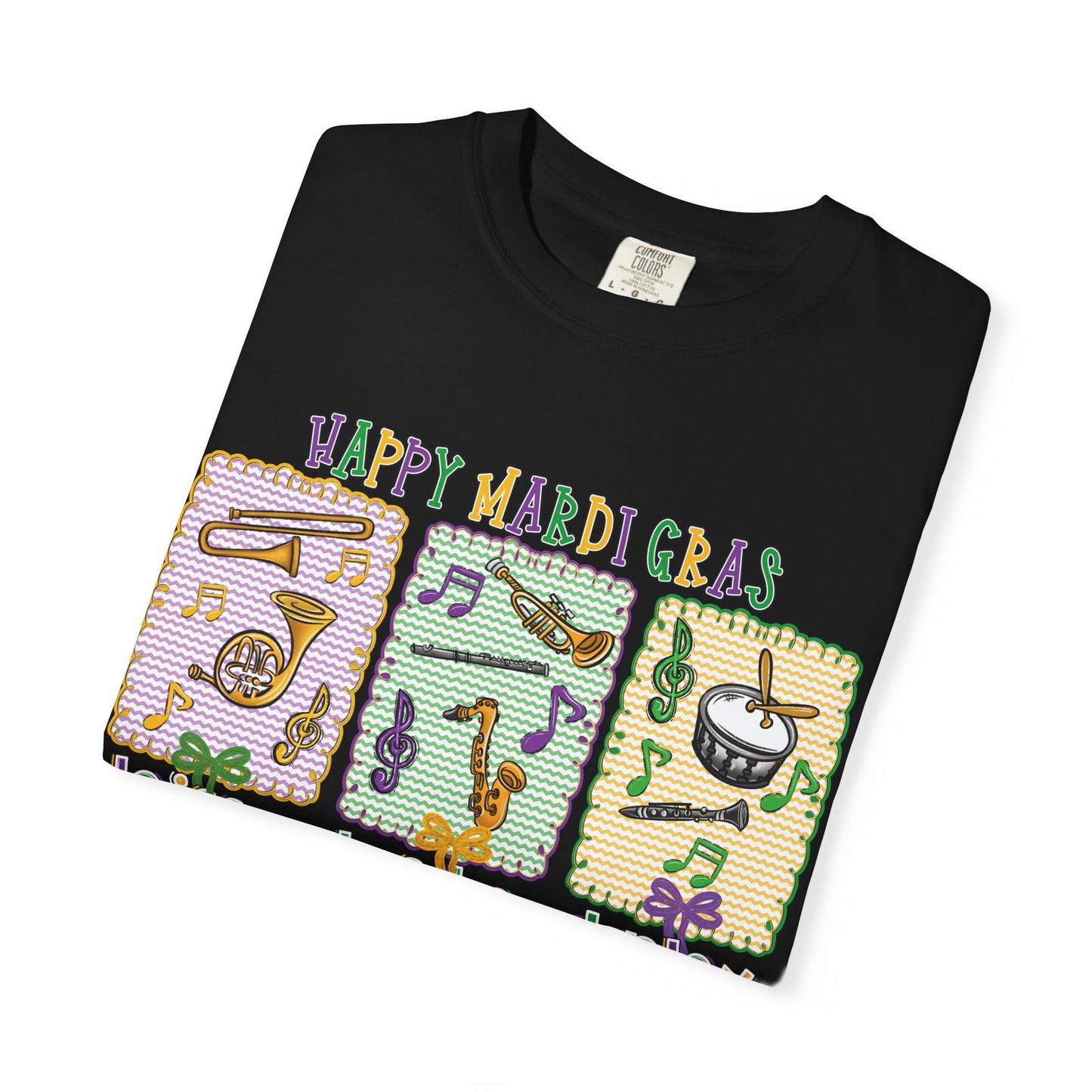 Happy Mardi Gras Jazz T-Shirt — Let the Good Times Roll Shirt