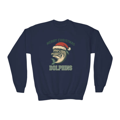 Merry Christmas Dolphins Sweatshirt - Gildan