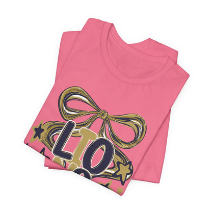 Lions Twirly Ribbon Tee - Bella Canvas