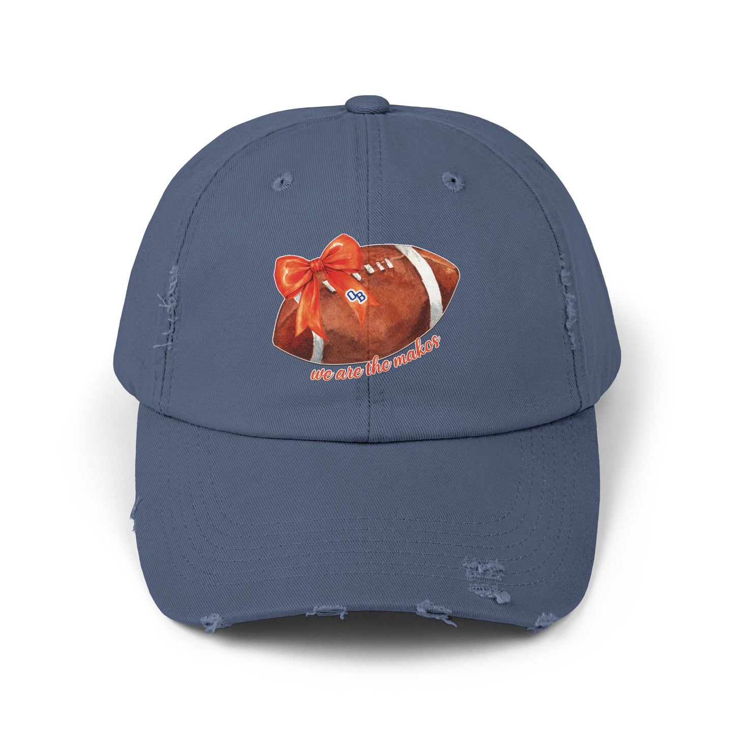 Makos Coquette Football Unisex Distressed Football Cap