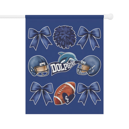 Dolphins Football & Cheer Garden Banner & Game Day Flag