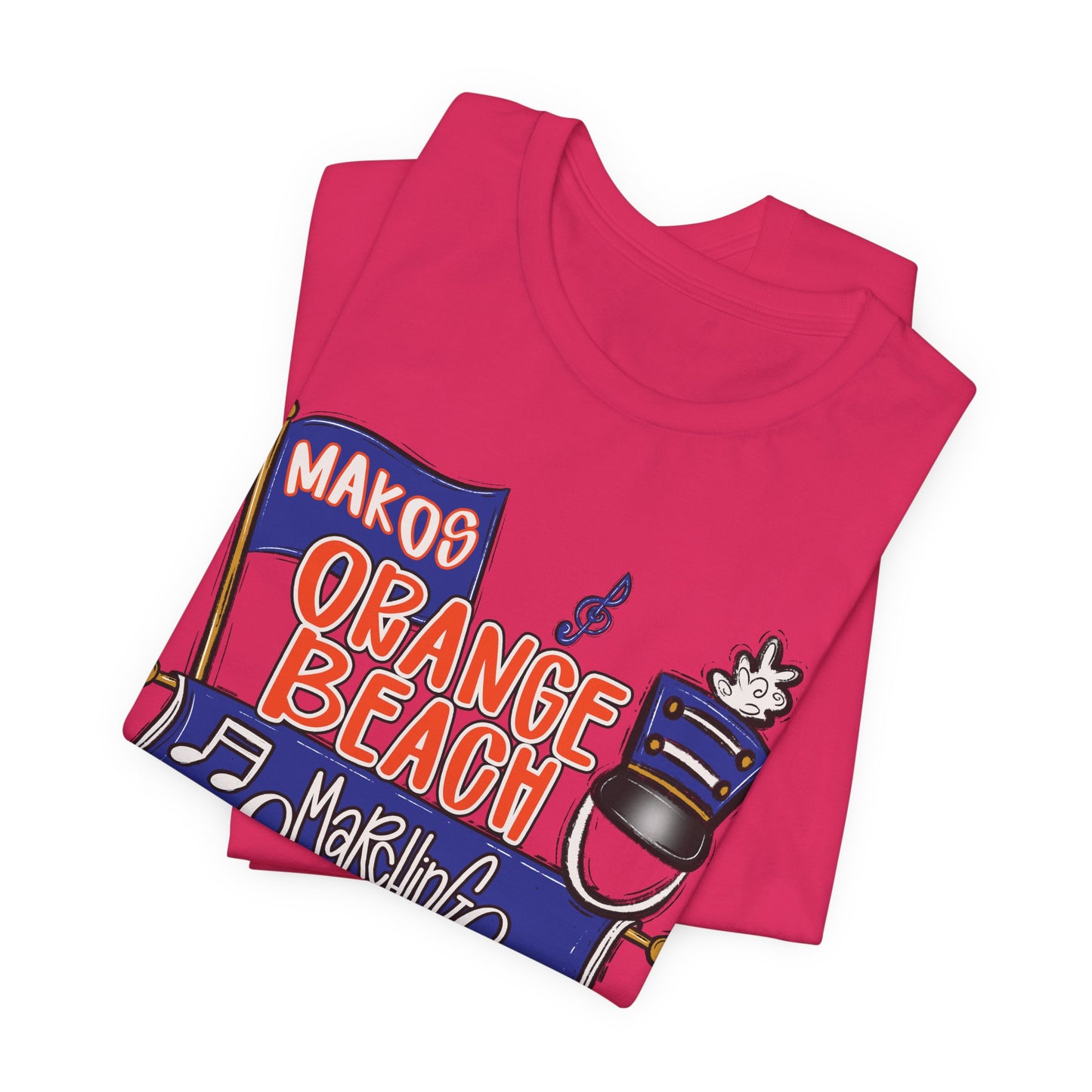 Adult Orange Beach Marching Band Tee - Bella Canvas