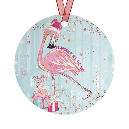 Flamingo Flamingle All The Way Christmas Ornament