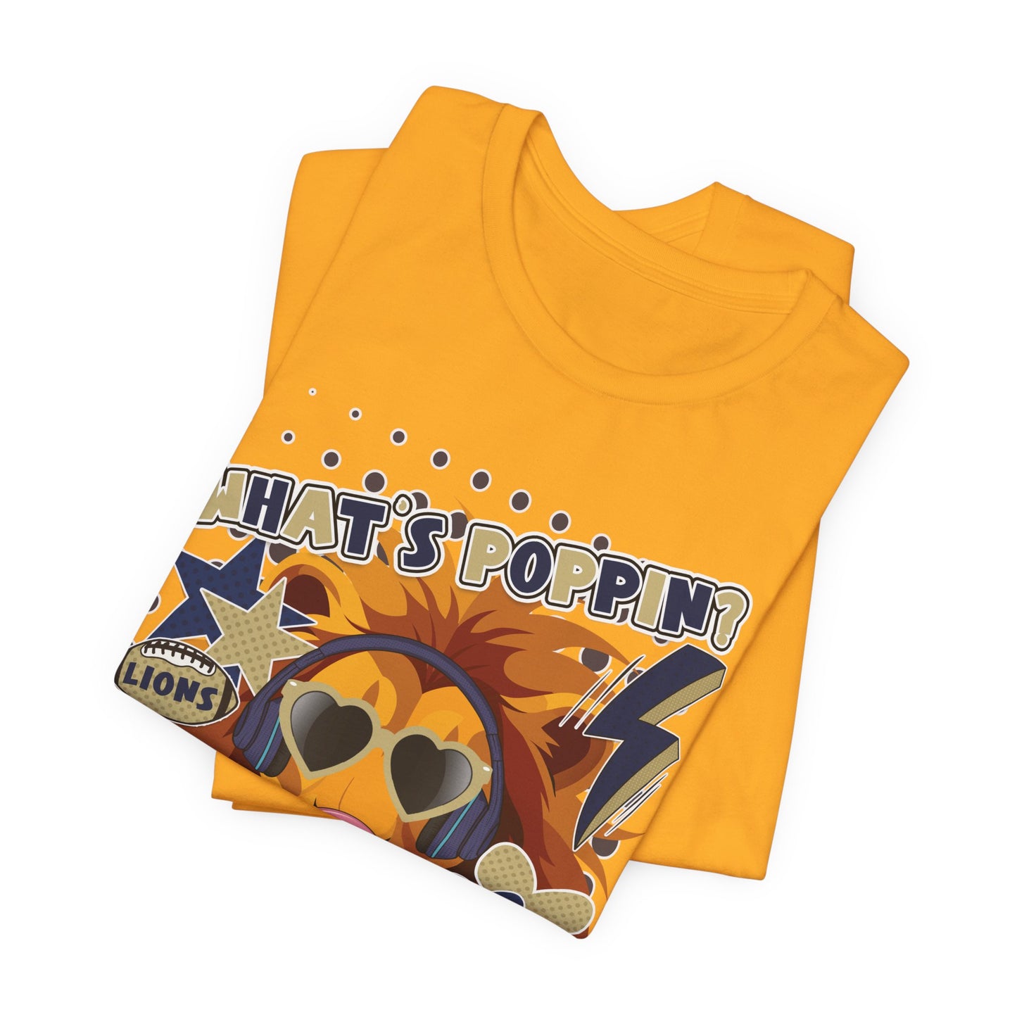 What's Poppin Lion Graphic Tee - Bella Canvas
