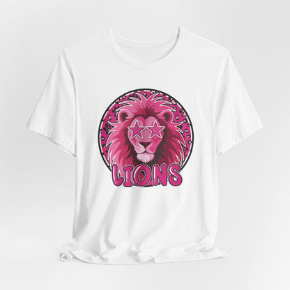 Preppy Pink Lion Tee - Bella Canvas
