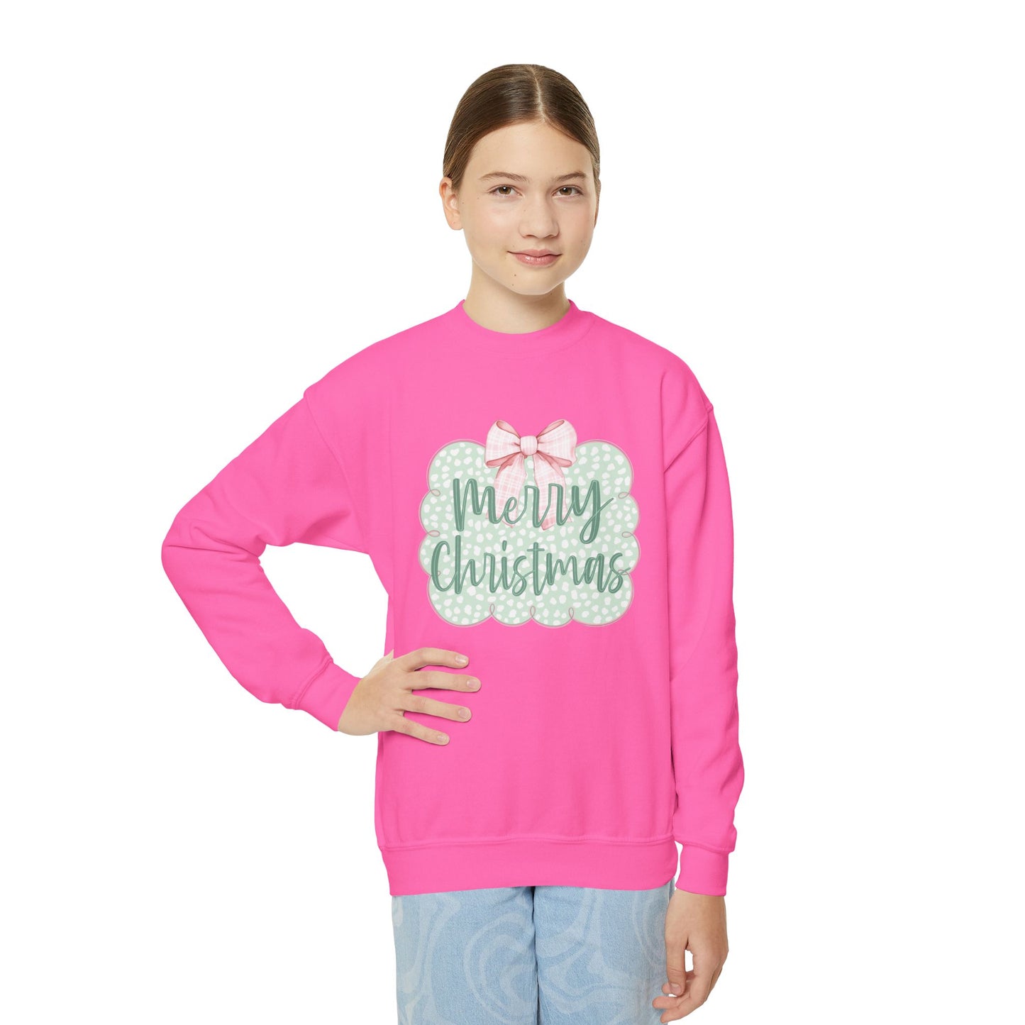 Merry Christmas Youth Sweatshirt - Gildan