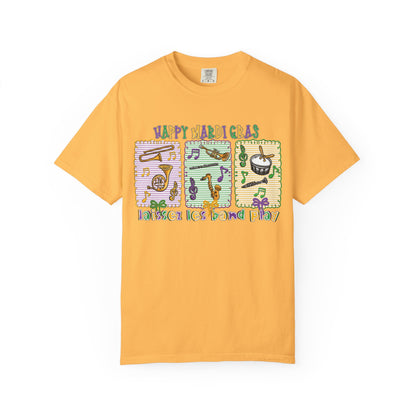 Happy Mardi Gras Jazz T-Shirt — Let the Good Times Roll Shirt