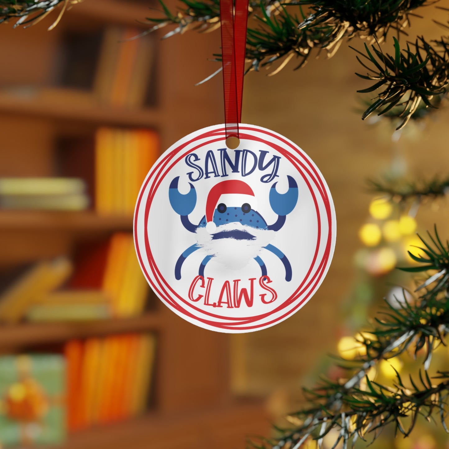 Sandy Claws Christmas Ornament