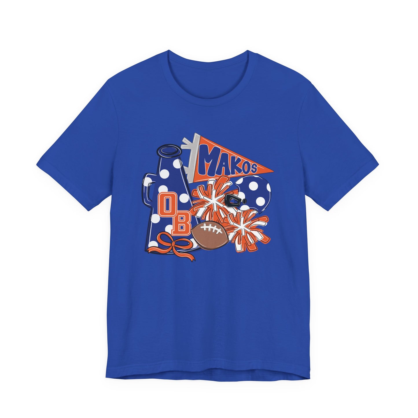 Adult Mega Makos Spirit Football Tee - Bella Canvas