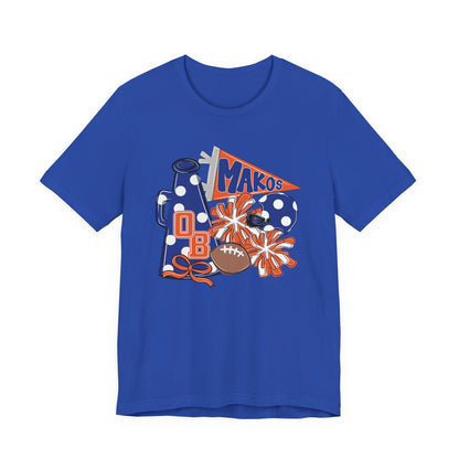 Adult Mega Makos Spirit Football Tee - Bella Canvas