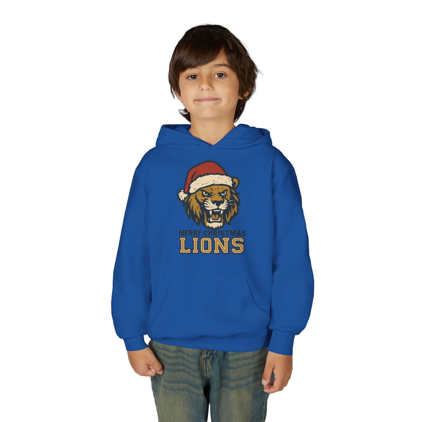 Merry Christmas Lions Hoodie - Gildan