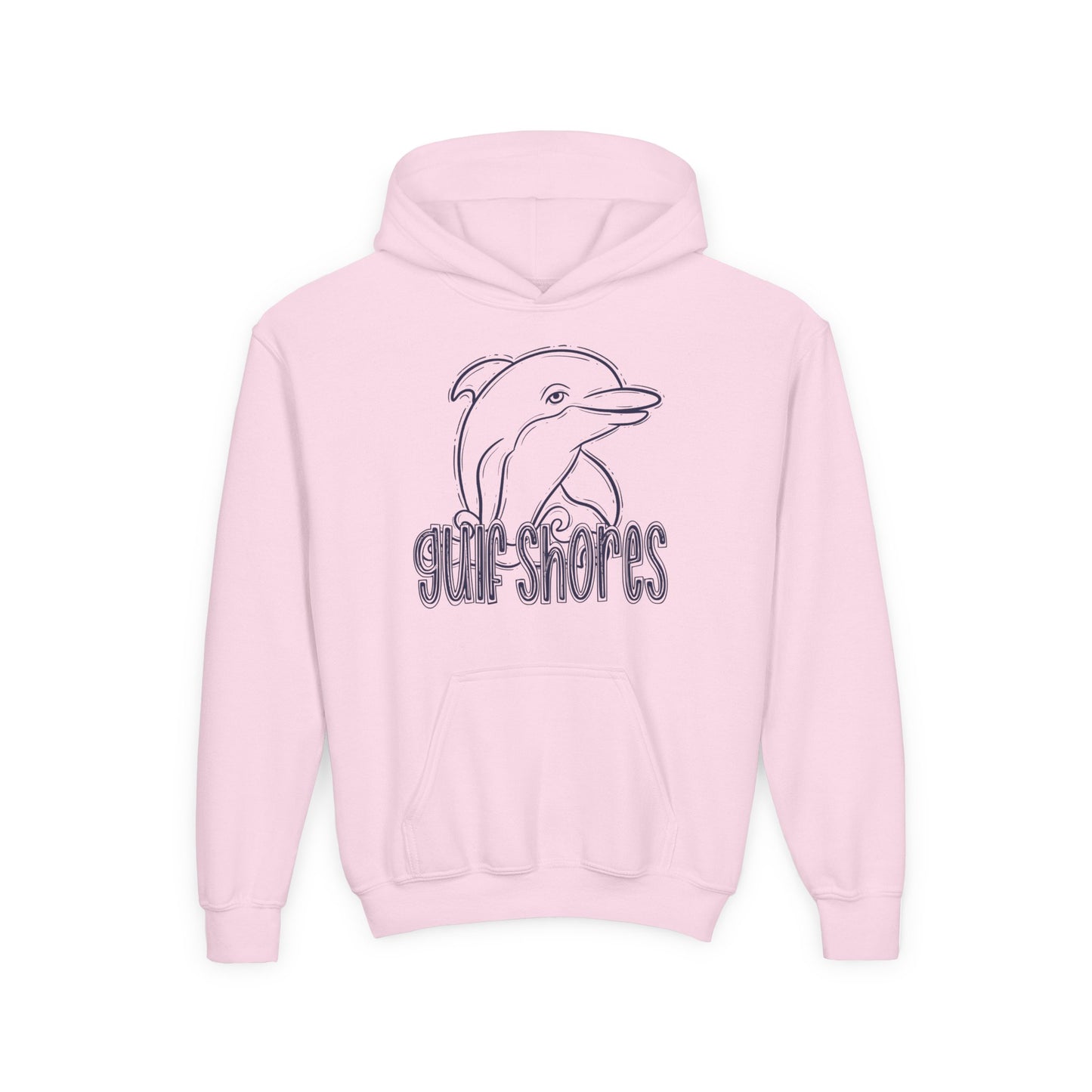 Youth Dolphins Sketch Hoodie - Gildan