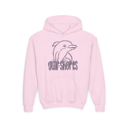 Youth Dolphins Sketch Hoodie - Gildan