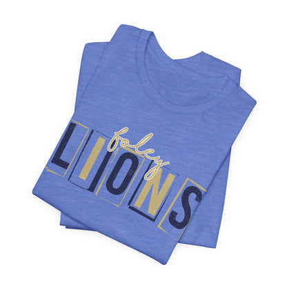Lions Blocky Spirit Tee - Bella Canvas