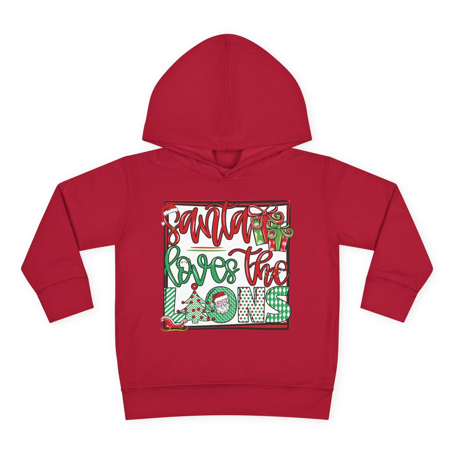 Santa Loves The Lions Toddler Hoodie