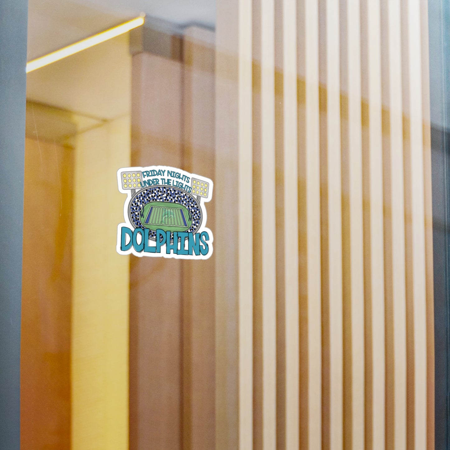 Dolphins Friday Night Lights Vinyl Decals,
