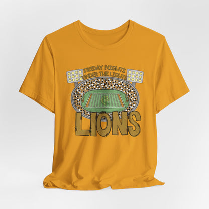 Adult LionsFriday Nights Under the Lights Tee - Bella Canvas