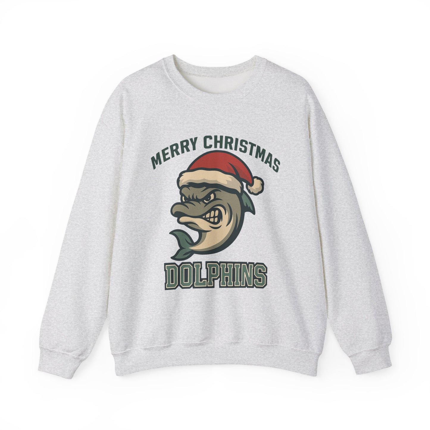 Merry Christmas Dolphins Sweatshirt - Gildan