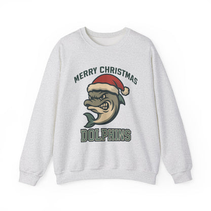 Merry Christmas Dolphins Sweatshirt - Gildan